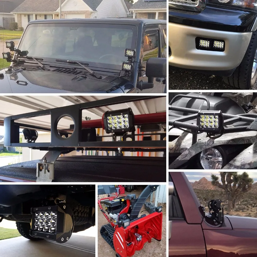 12V Offroad Car LED Light Bar 4 Inch 36W Motorcycle LED Work Light 4x4