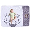 Soft Printed Blanket Custom Newborn Baby Monthly Milestone Flannel Fleece Throw Blanket