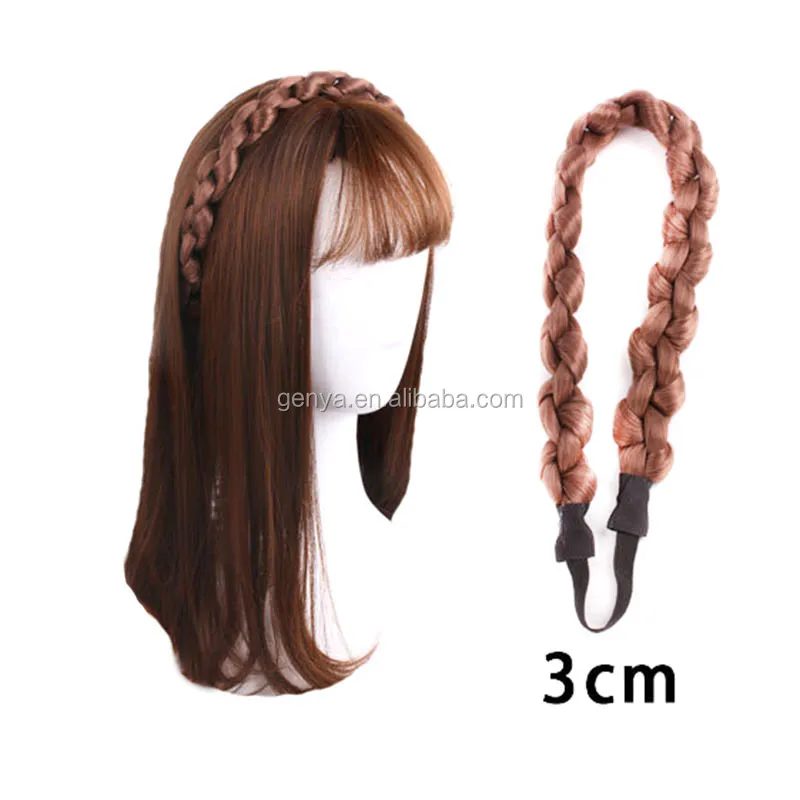 3cm New Style Braided Head Band Elastic Hair Band For Girls Hair