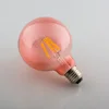 Red bulb colored global ball lamp LED filament G125 E27