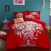 wholesale luxury 100% cotton chinese style wedding bridal design red duvet cover bedding set