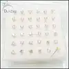round cz silver nose stud pins piercing