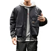 Breathable men work coat army winter hooded jacket