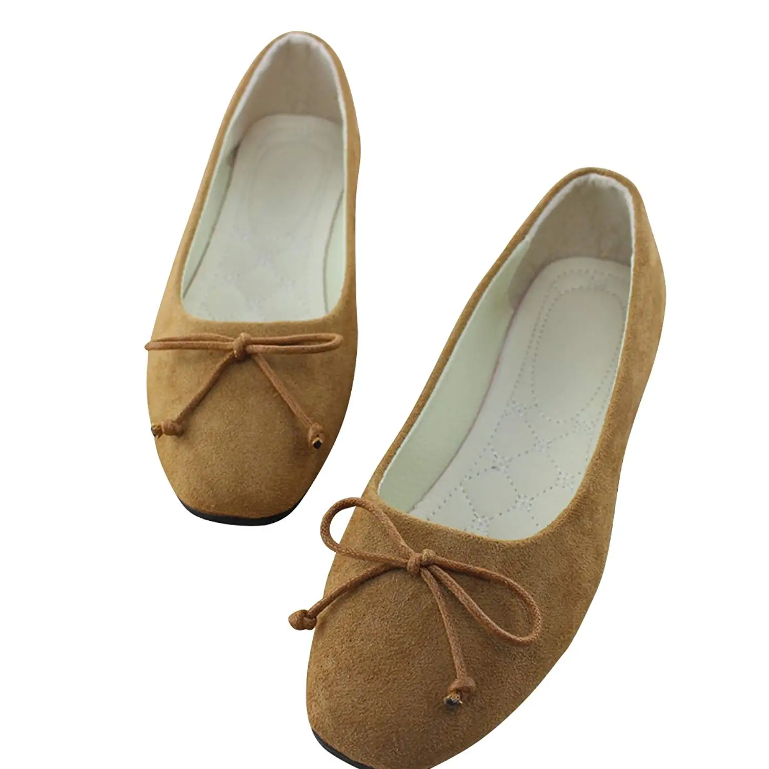 IINFINE Womens Pointed Toe Ballet Flats Comfort Slip on Ballerina Flat Shoes