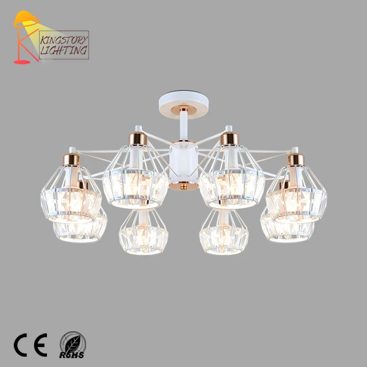 New Style Surface Mounted Modern Dining Room Crystal 40W Ceiling Lamp