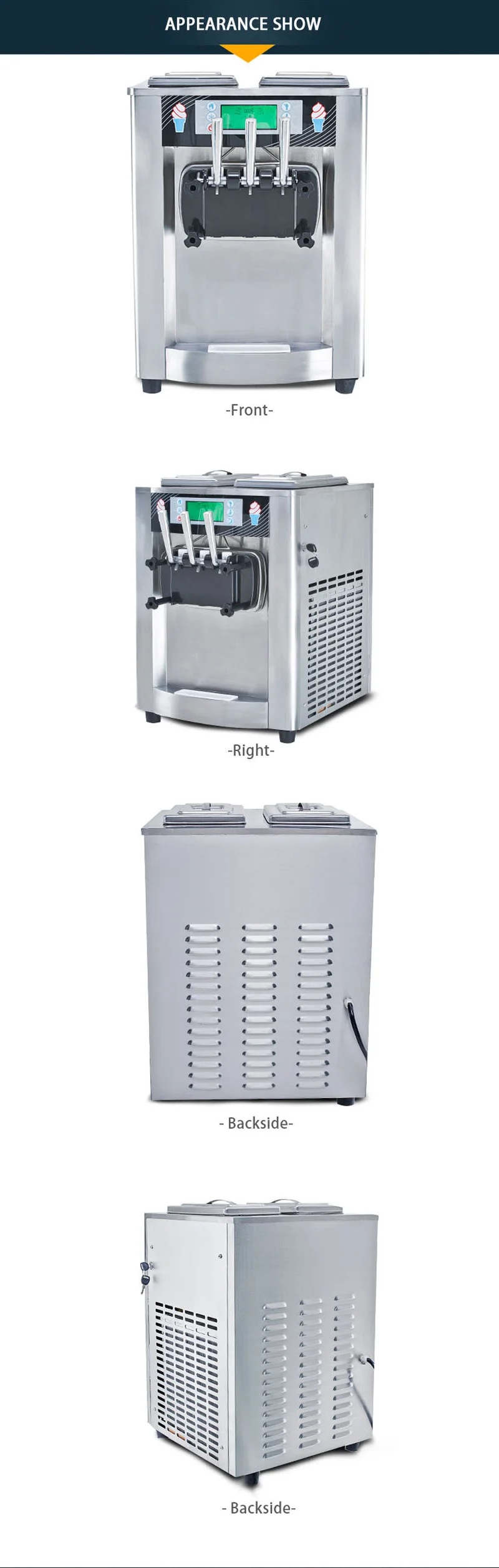 Stainless Steel Ice Cream Machine With Prices Commercial Restaurant