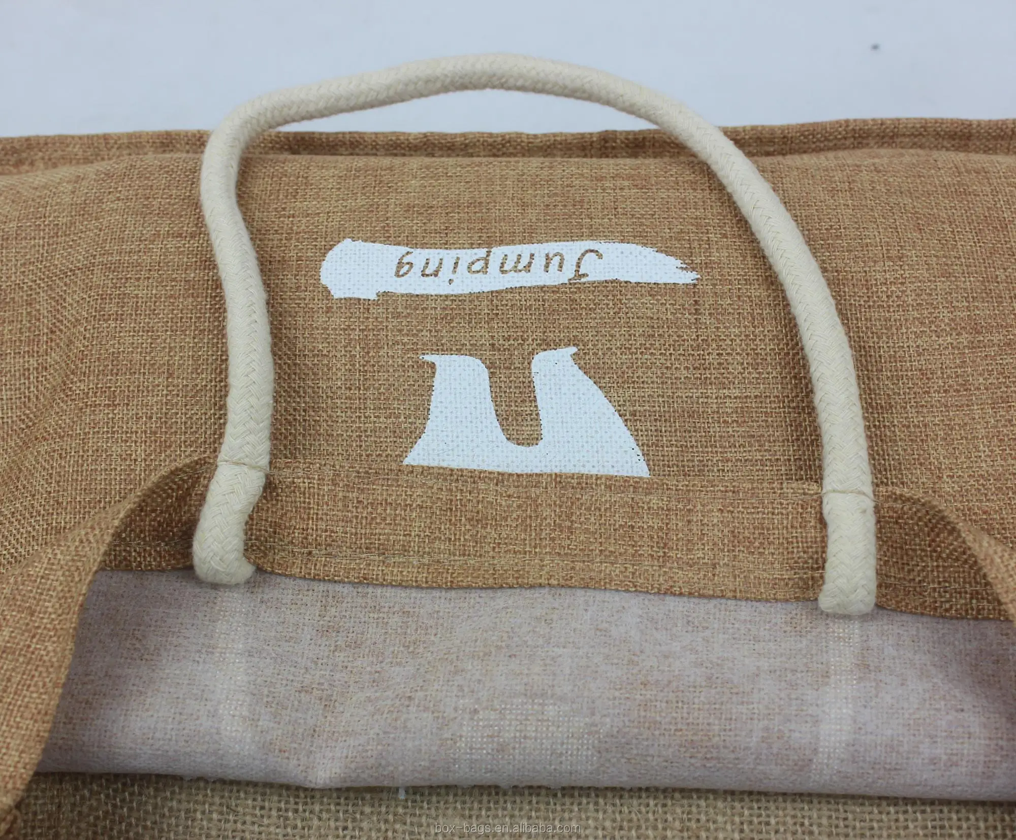 2018year fashional eco-friendly jute linen gunny shopping bag