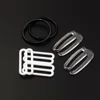Bra Strap Adjustment Rings and Sliders in Clear Black White