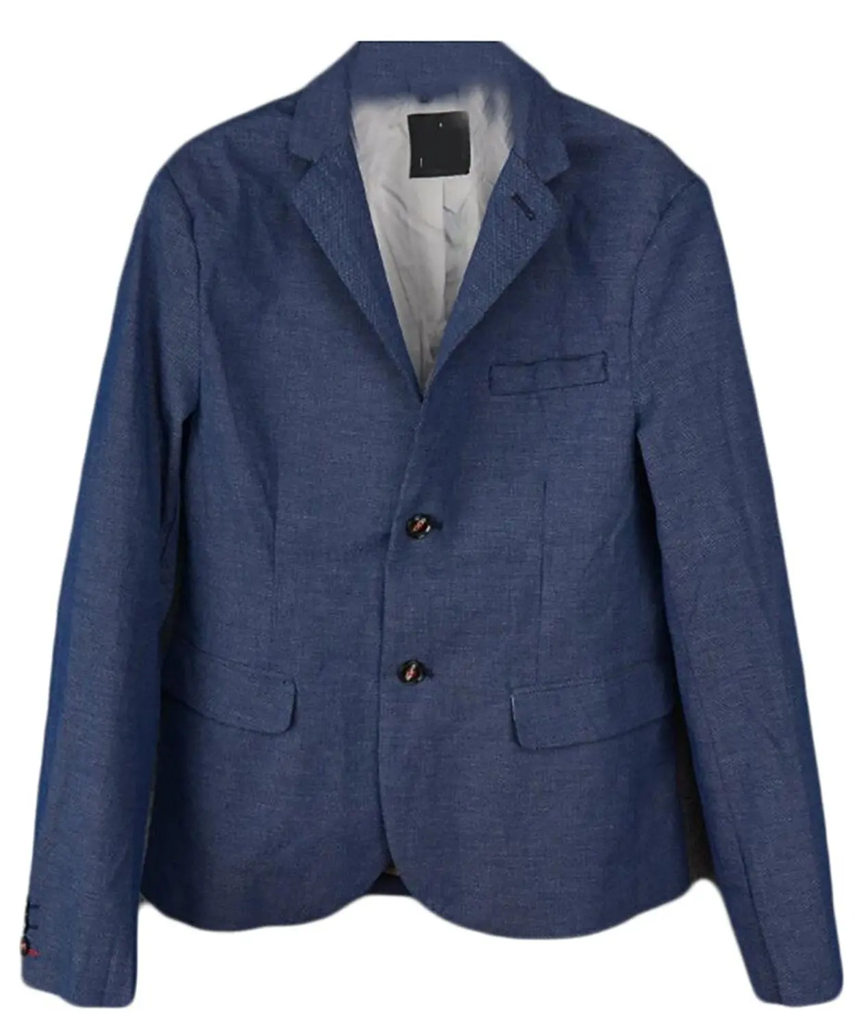 Alion Mens Slim Fit Solid Color 1-Button Leisure Peaked Lapel Suit Blazer Jackets