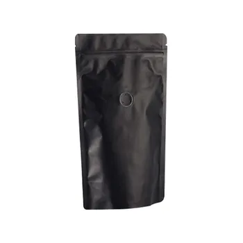 Matte Black Pouches Stand Up Pouch 2 Oz Coffee Bag Matte Black Pouches Stand Up Pouch 2 Oz Coffee Bag