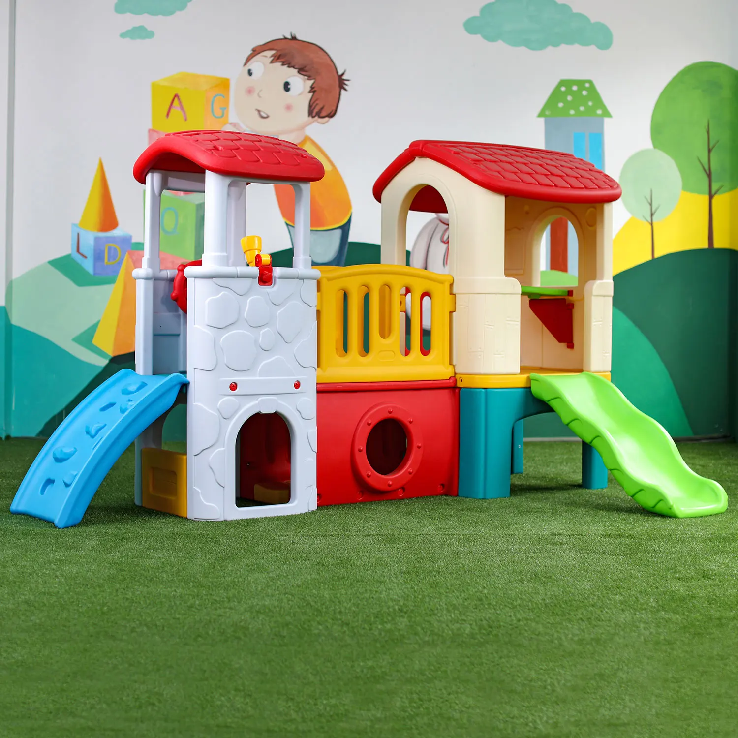 playhouse and slide set