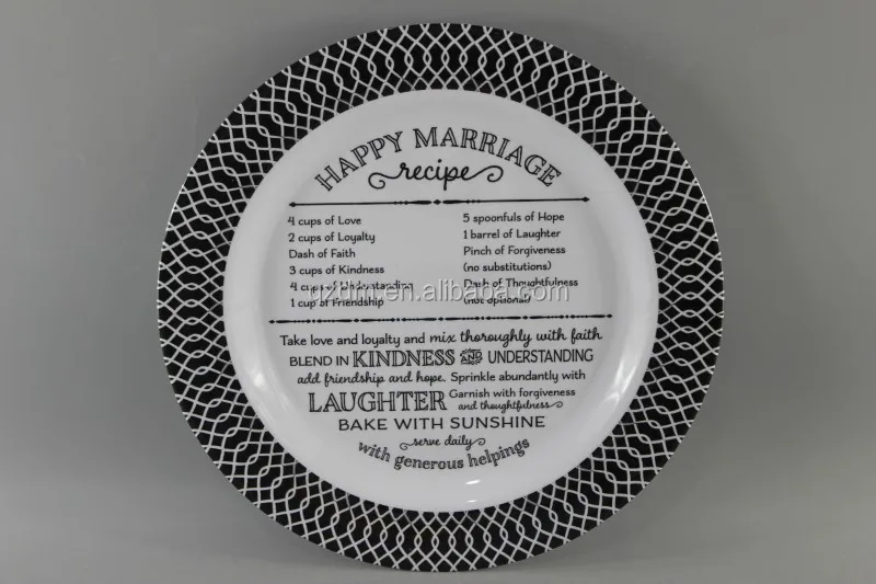 Custom Print 11" Melamine round plate