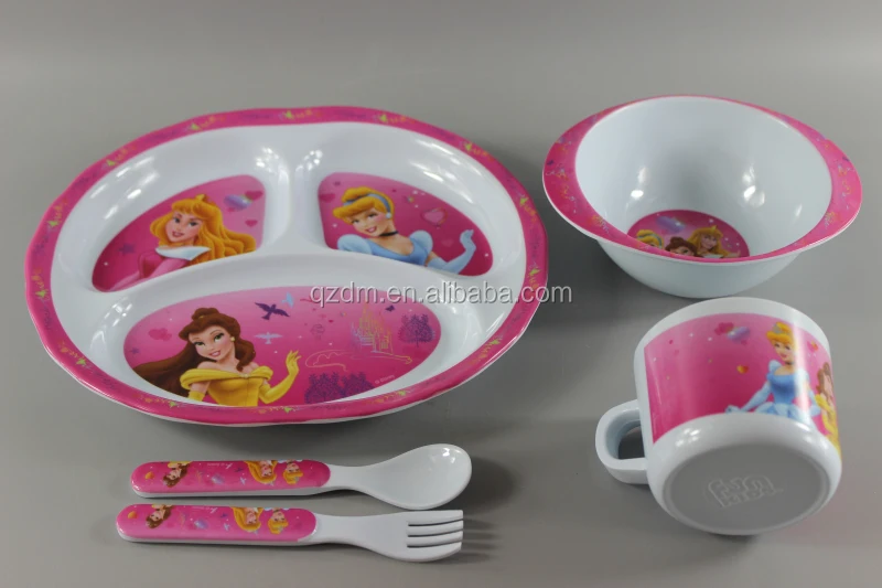 5PCS Melamine kids dinnerware set Tableware set
