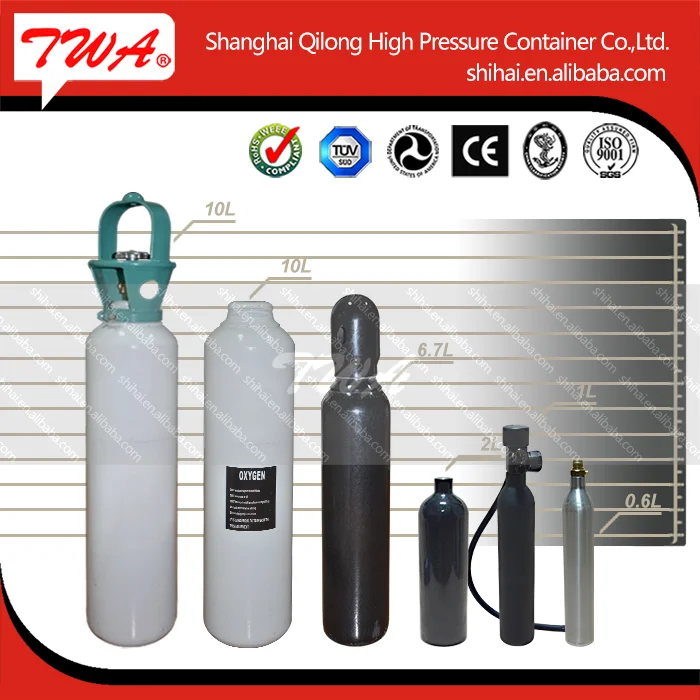1l50l High Pressure With Tped Certification Portable Medical Oxygen