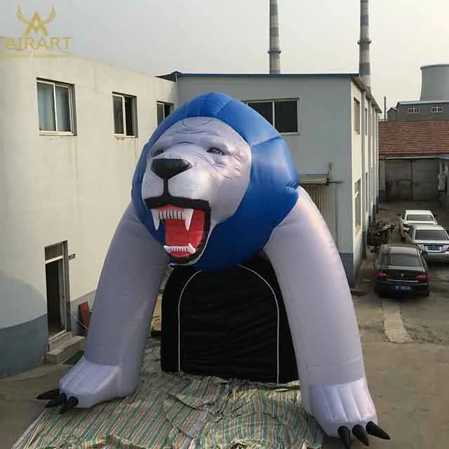 Outdoor Sports Mascot Animal Tunnel Giant Inflatable Lion Tunnel - Buy ...