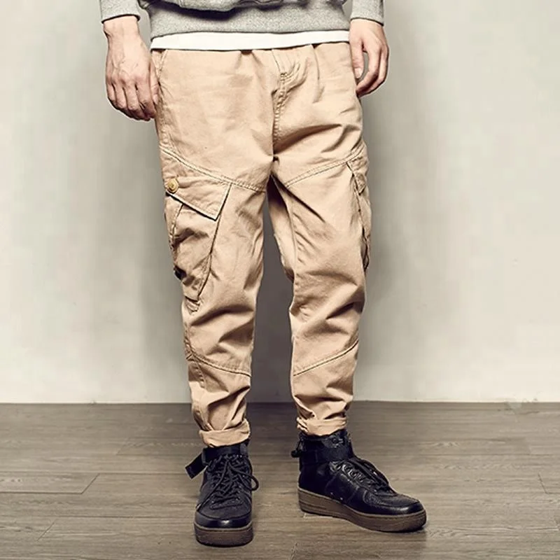 Latest Design Plain Trousers With Side Pockets Mens Cargo Trousers ...