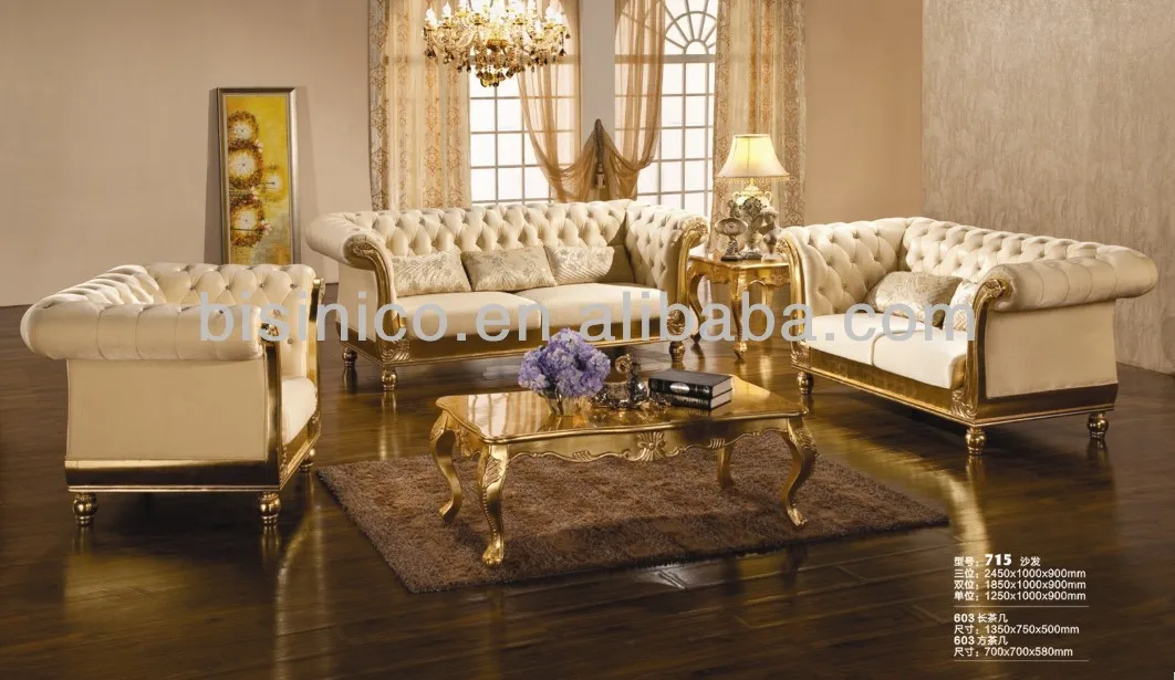 Estilo europeo de lujo moderno muebles de sala nueva clásica sofá ...