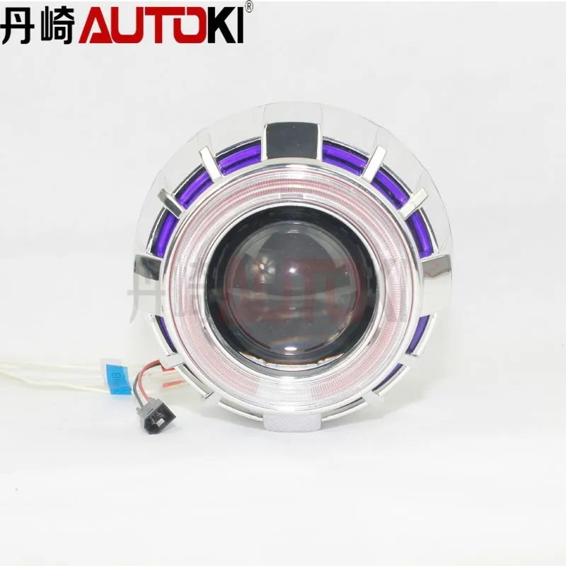 Autoki Dual Angel Eyes Hid Bixenon Hid Projector Lens Light Angel Eyes