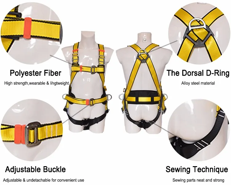 6 Point Ce Certified Full Body Safety Harness - Buy Full Body Safety ...