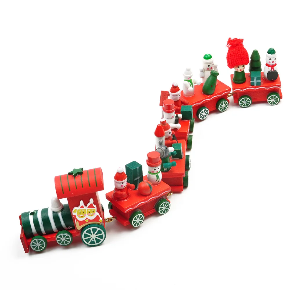 With Big Discount Christmas Decorations Christmas Wood Small Train