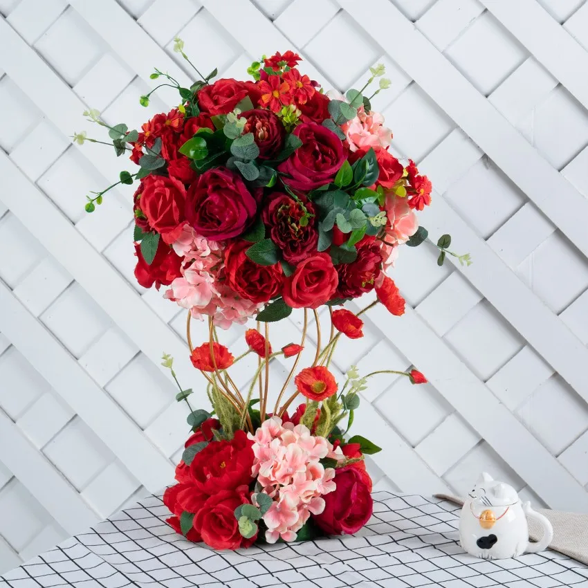 Artificial Flower Wedding Simulation Flower Of The Main Table Window