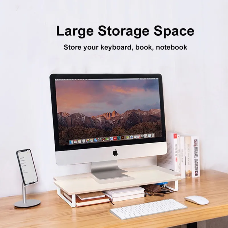 monitor stand with large storage