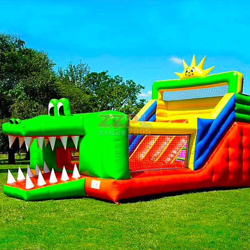 Zzpl Inflatable Ufo Castle Bounce House With Slide N Basketball Hoop