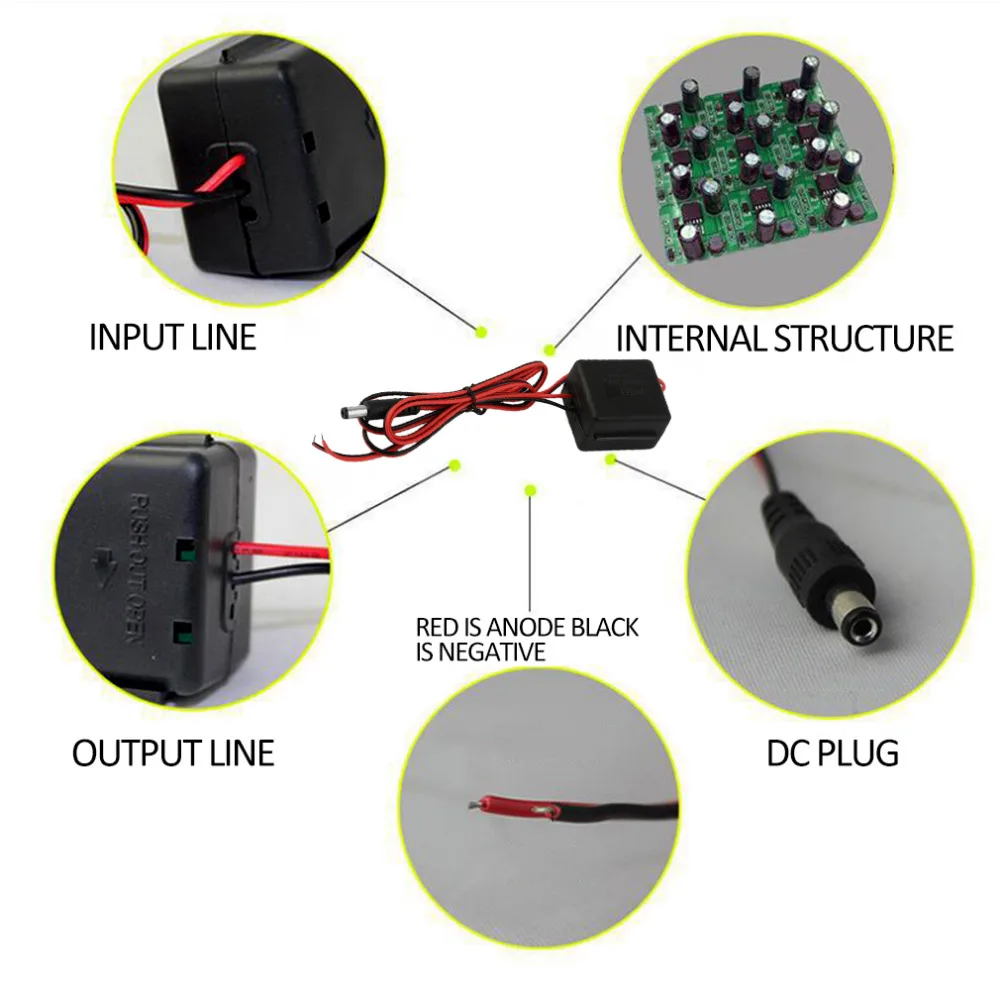 Dc 24v To 12v 3a 20w Car Camera Monitoring Power Supply Step-down ...