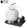 Portable swiming pool water treatment compact centrifugal pump and top mount fiberglass bobbin wound sand filter