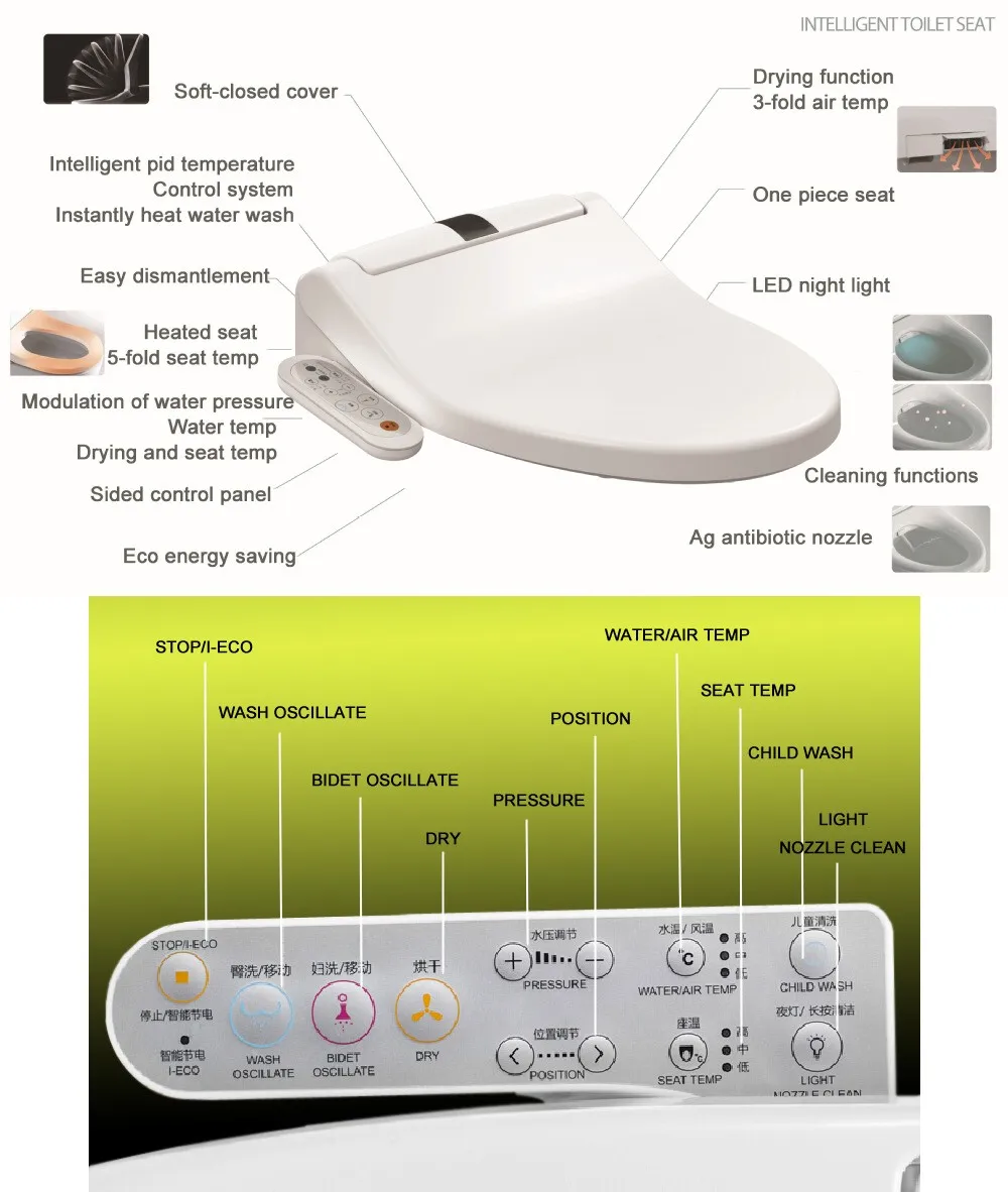 2018 Automatic Selfclean Toilet Seat One Piece Toilet Intelligent