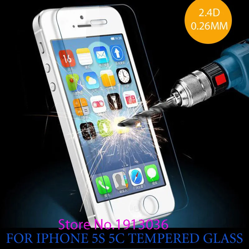 0 26 mm for iphone 5 Tempered Glass for iPhone 5 5s Screen Protector Screen Protector