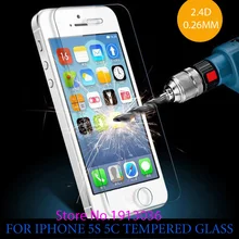0.26 mm for iphone 5 Tempered Glass for iPhone 5 Screen Protector Screen Protector 5c premium 5S Front clear screen protector