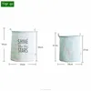 Heavy duty customized white canvas washable reusable tote small baby cloth laundry basket hamper with light blue printing