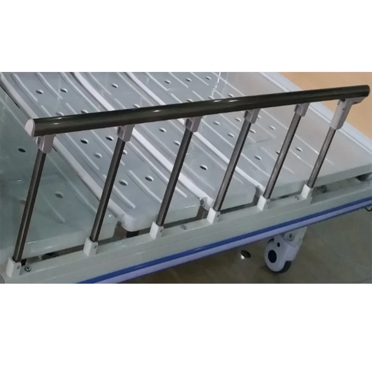 High quality manual double shake stripplate luxury central control castorshospital bed