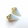 PM1596 Fashion Gold Plated Opal Pendulum Pendant For Necklace Making DIY In 35x15mm