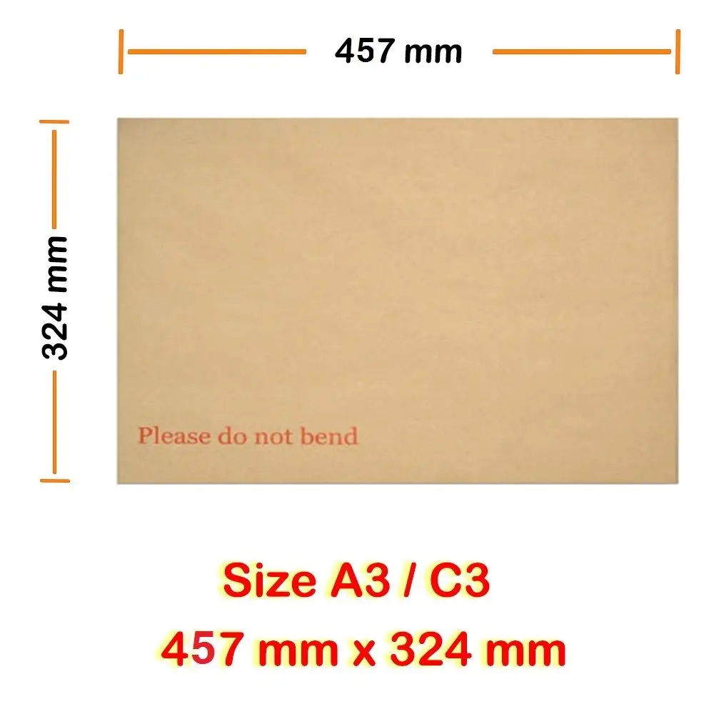 Por favor no doblar Cartón Duro respaldada sobres de manila marrón A3/A4/A5/A6 