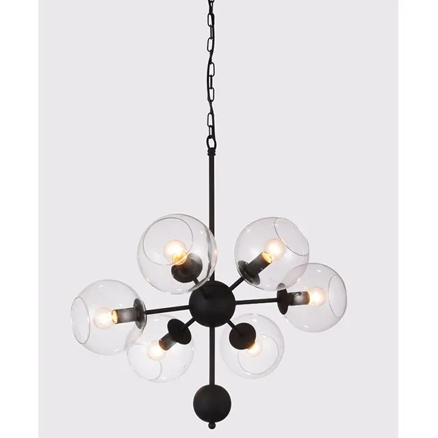 High Quality Fashion Hand Blown northern europe and Glass Ball Lighting Bedroom Pendant Lights Chandelier