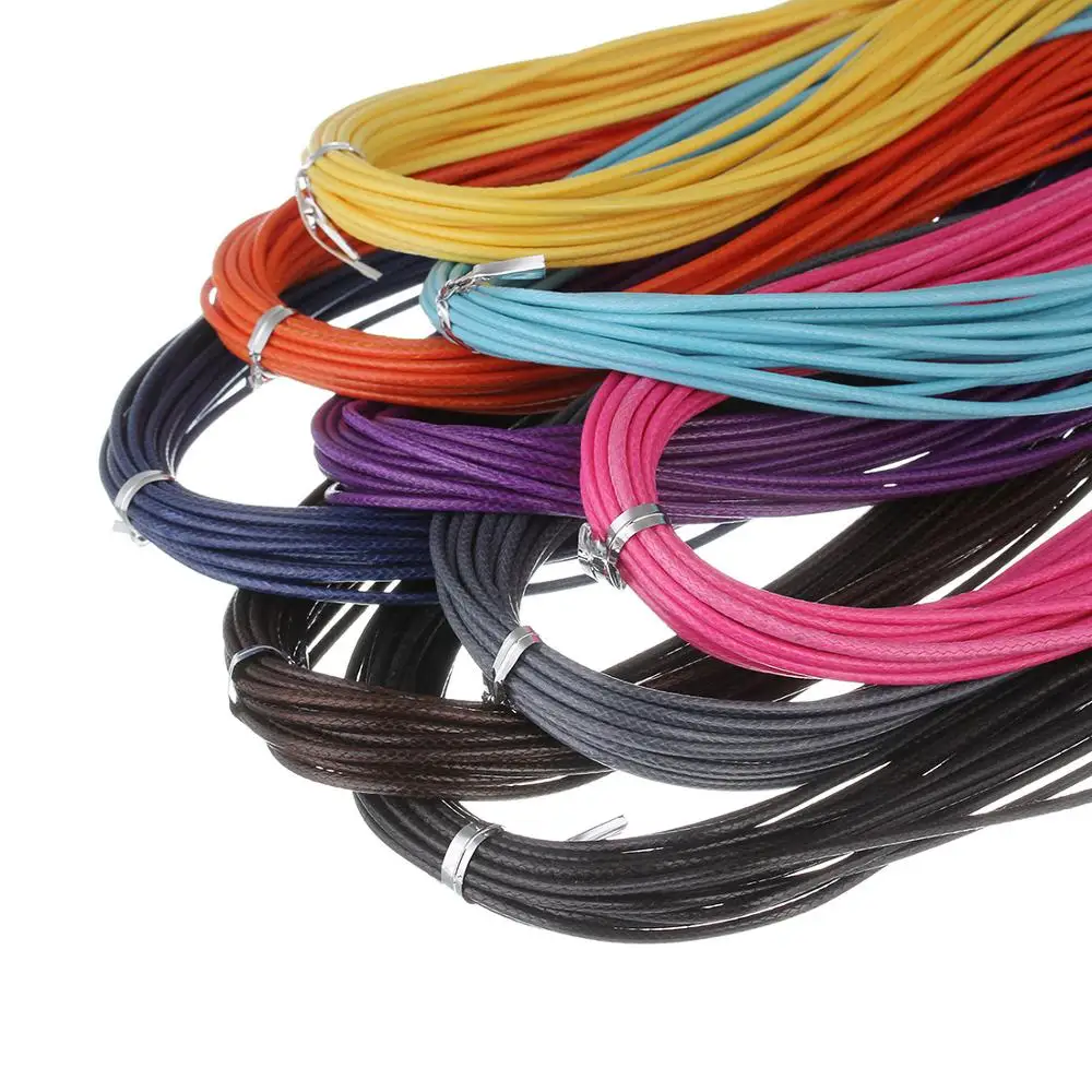 Thin Korea Waxed Cotton Cord Necklace 1.5mm 2.0mm 18inch Adjustable