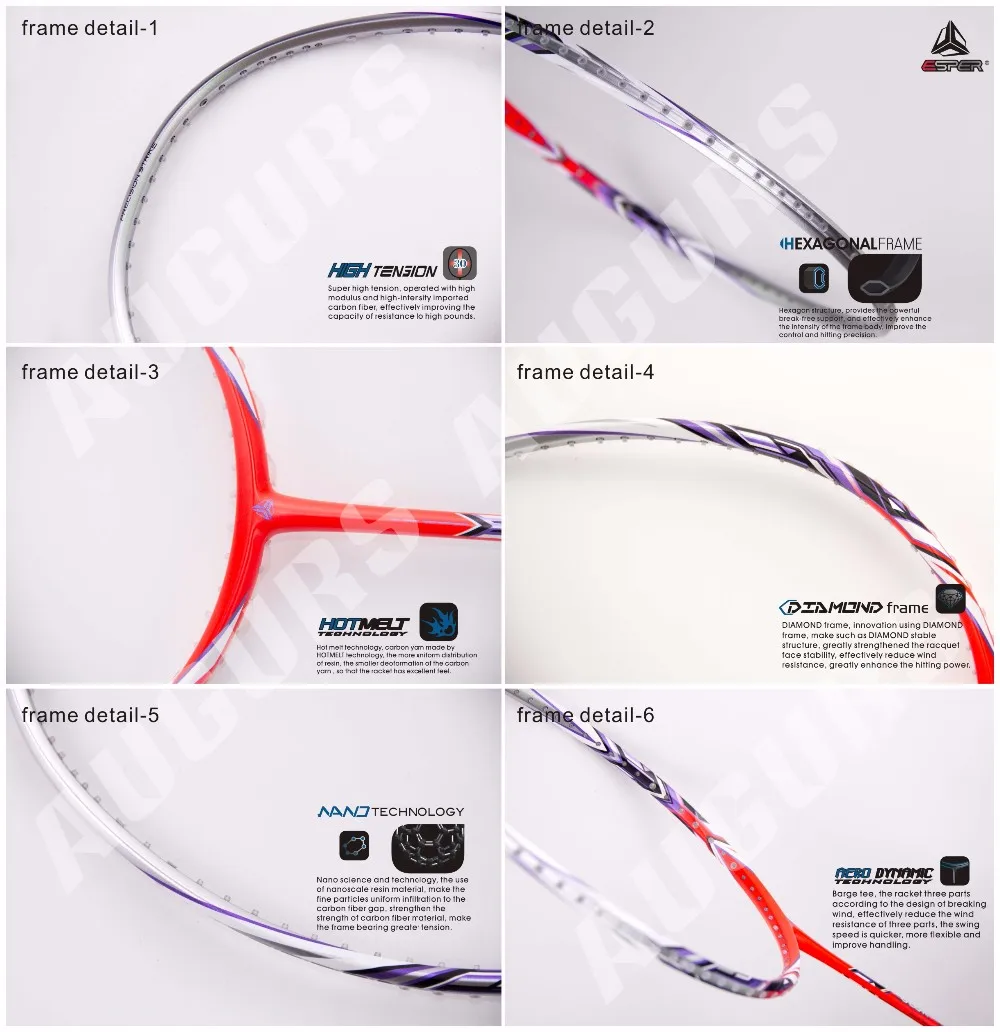 Goodcolor 40 (high Modulus Graphite Carbon Fiber Badminton Racket