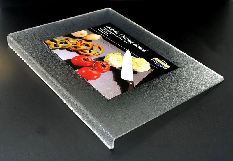 acrylic cutting board with lip