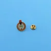 Nigeria rose and map logo soft enamel metal badge with epoxy; wholesale custom printing bagdes