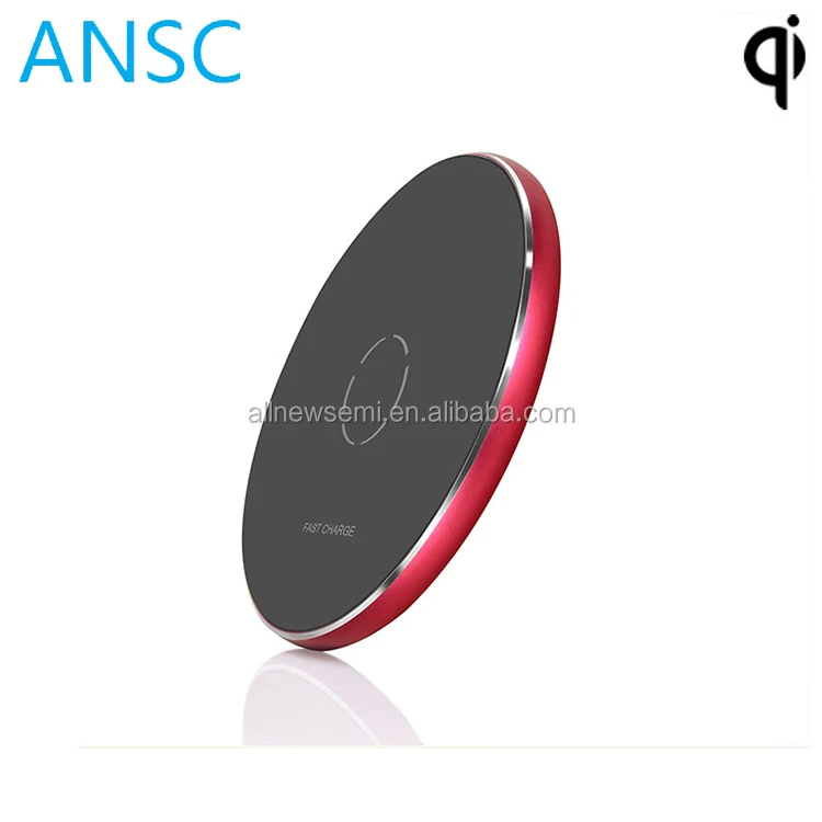 Round Pad And Receiver Mobile Phone Charging Qi Certified Wireless Charger