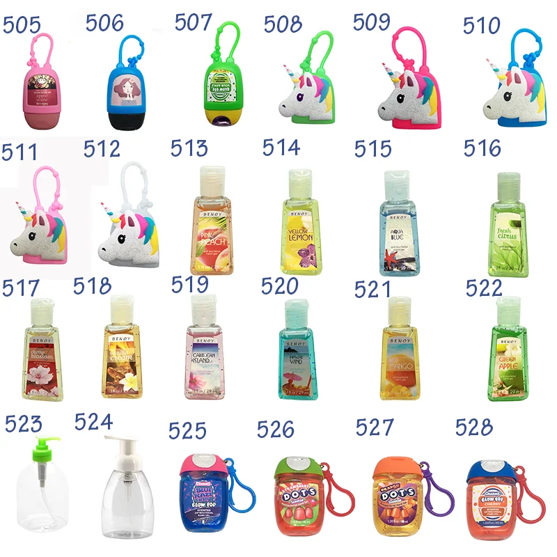 FDA Pocketbac Grade Cute Silicone Hand Sanitizer Holders