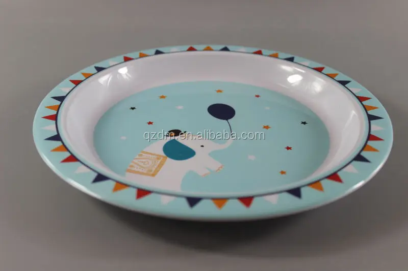100% Melamine kid's dinner plate , children lunch plate