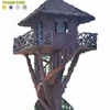 Magnificent Outdoor Playsets fashion South West Rustic Kids Decoration ideas with bridge stilts timber tree house
