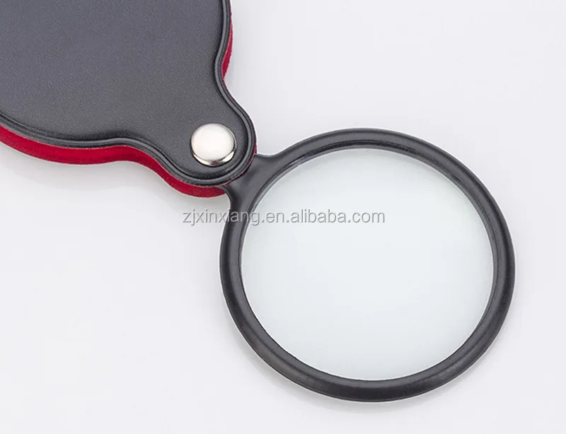 6x 50mm Mini Foldable Pu Material Pocket Magnifier Buy Pocket Magnifierportable Magnifying 6616