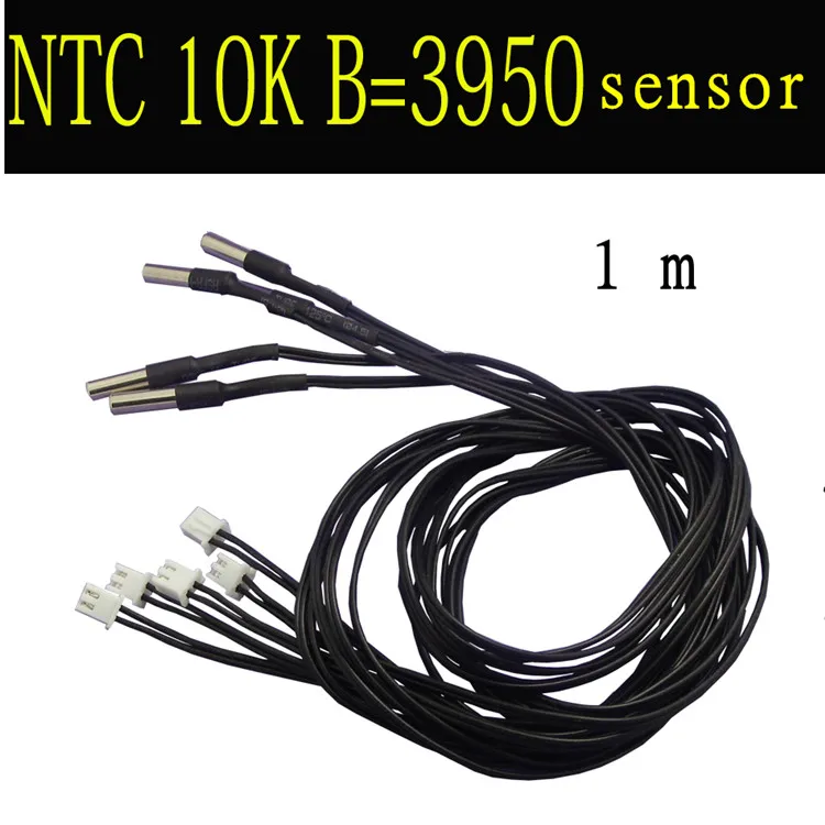 100K NTC Thermistor Temperature Sensor B Value 3950 Cable 1 Meter 5K
