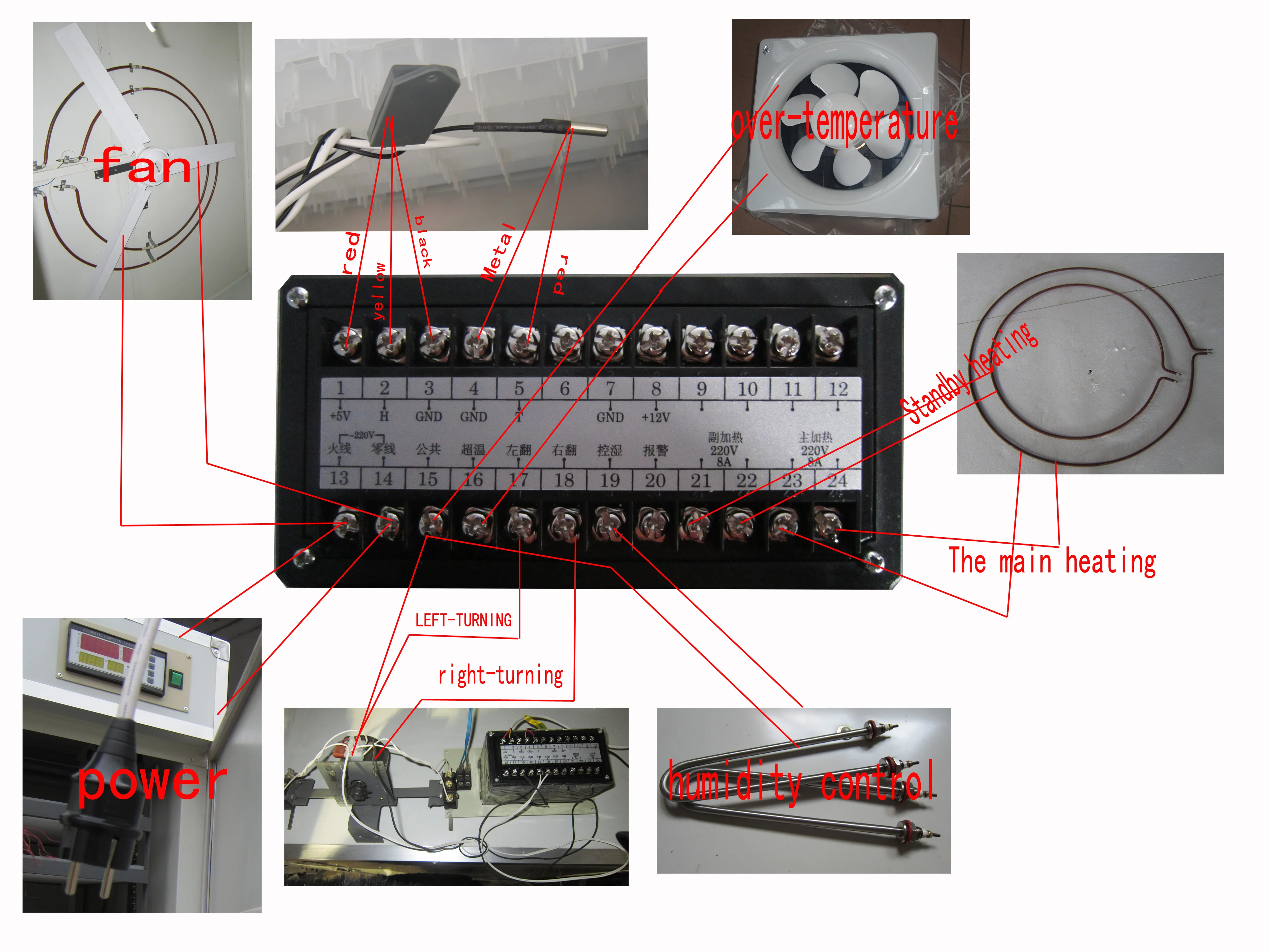Tam Otomatik xm 18 İnkübatör Kontrolü / Otomatik İnkübatör Termostatı Sıcaklık Nem XM-18Controller For Egg Incubator