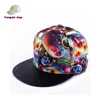 High quality China wholesale Blank leather brim Custom Milky Way Galaxy Snapback Hat