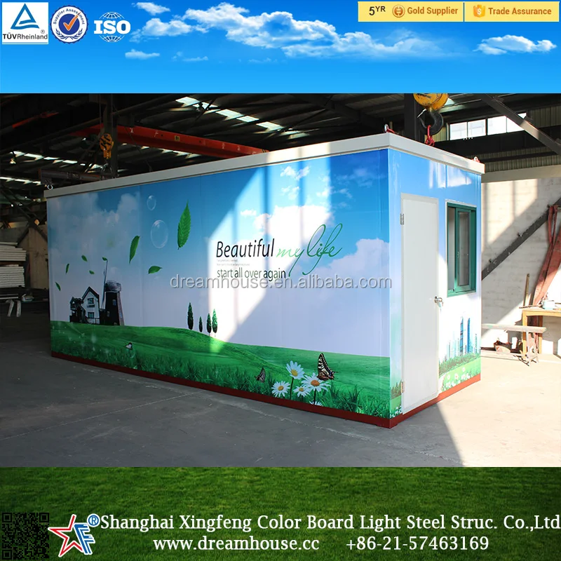2015 nuevo diseño económico cabaña de playa/cabaña prefabricada ...